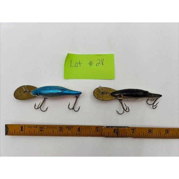 Lot of 2 Luhr Jensen Rockwalker 3/8 Oz. Crankbait Bass Fishing Lure 4" - Picture 1 of 9